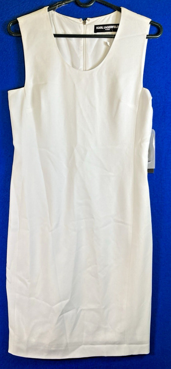 Karl Lagerfeld Dresses & Skirts - Karl Lagerfeld Paris White Sleeveless Sheath Dress NWT Size 4